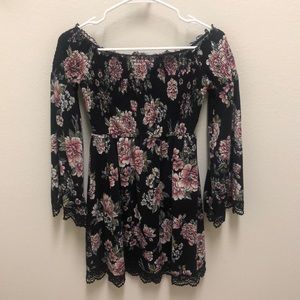 Black floral dress